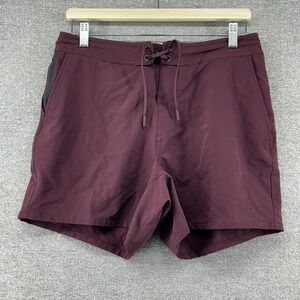 Ten Thousand The Foundation Shorts Men Medium Burgundy Activewear Drawstrings